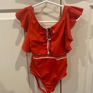 Janie and jack red swim suit, girls 3T